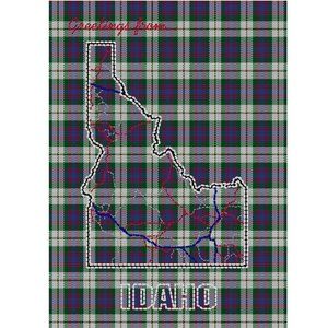 Idaho Tartan Map Art Print